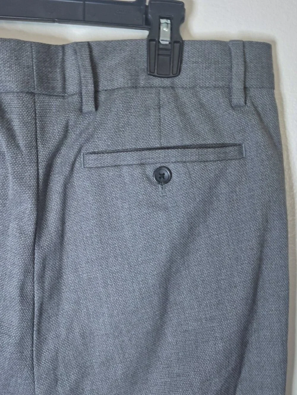 Banana Republic Slim Fit Dress Pants Men's 33x32 Grey Flat Front